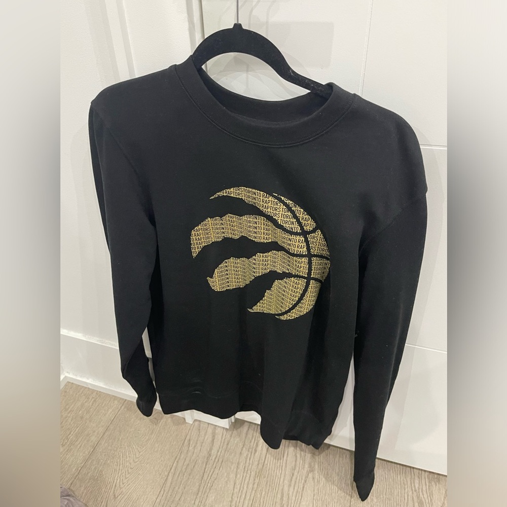 Brand New Toronto Raptors Crewneck - black/gold (small)